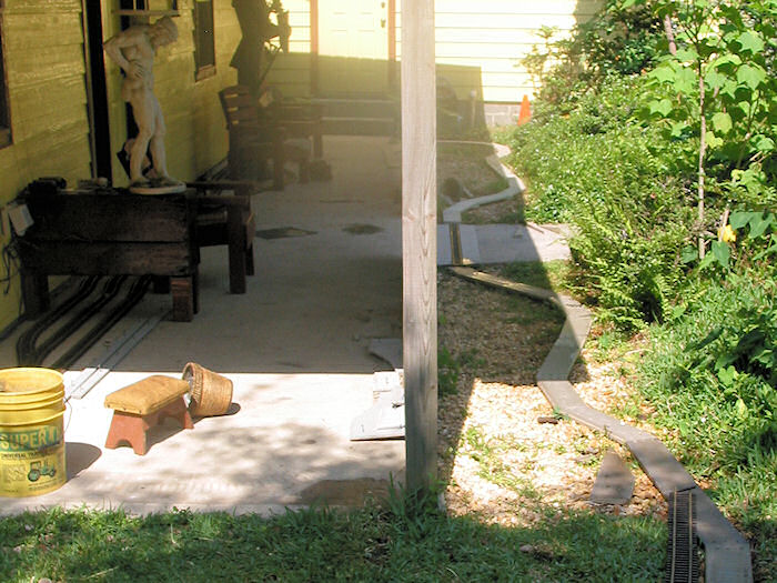 Porch and French Drain