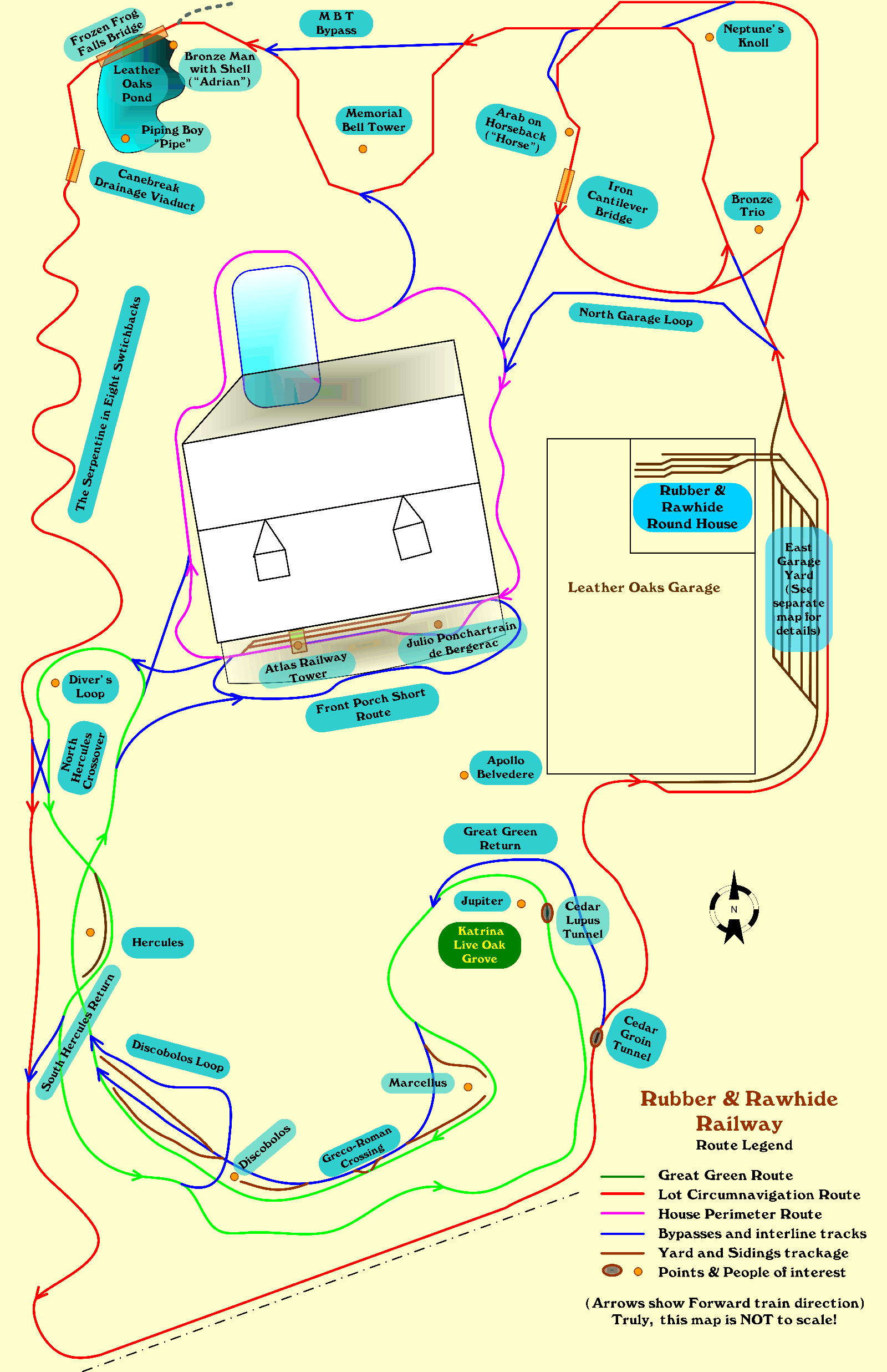 Rubber and Rawhide Railroad Track Layout